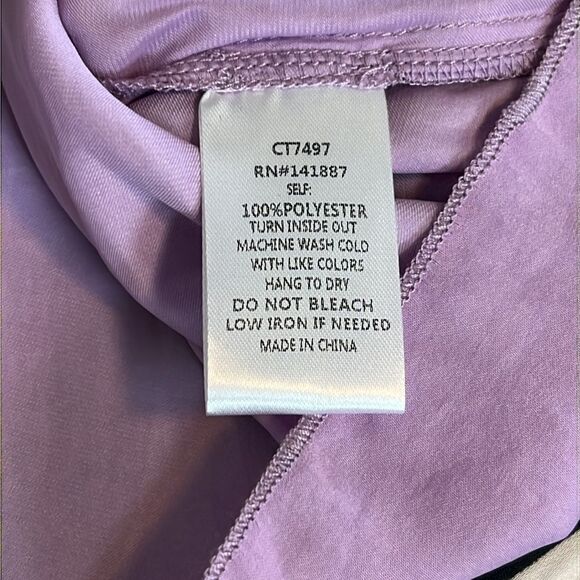 TCEC Lavender Poet Sleeve Blouse Top Large - Picture 11 of 11